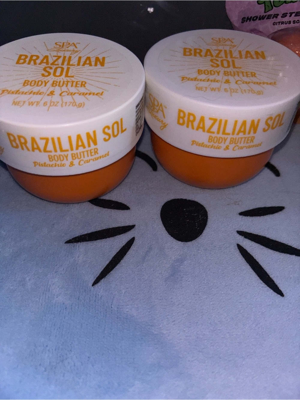 2 jumbo jars Brazilian Sol Body Butter - Pistachio & Caramel
